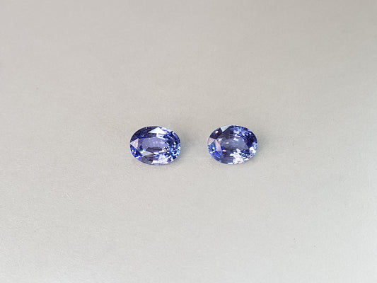 Sapphire Unheated pair earrings