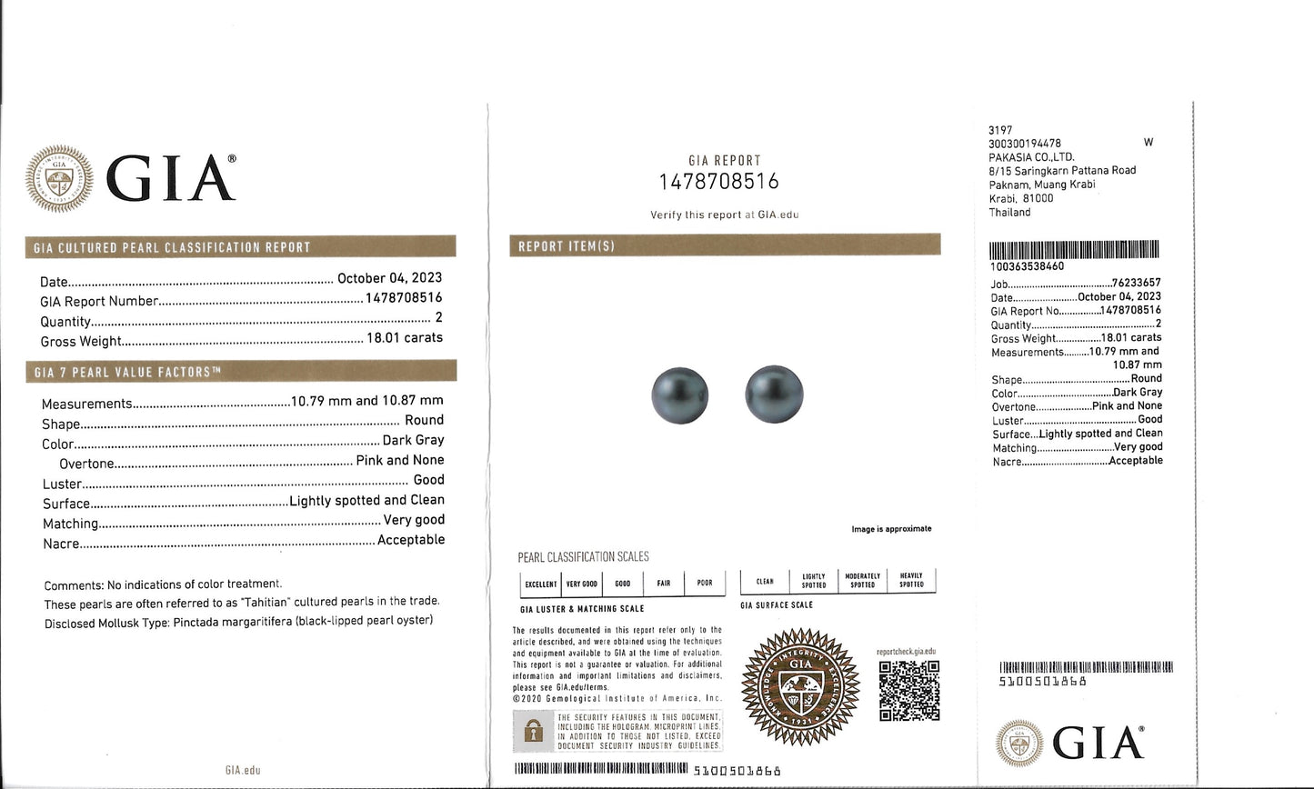 Tahiti pearls 10.8 mm