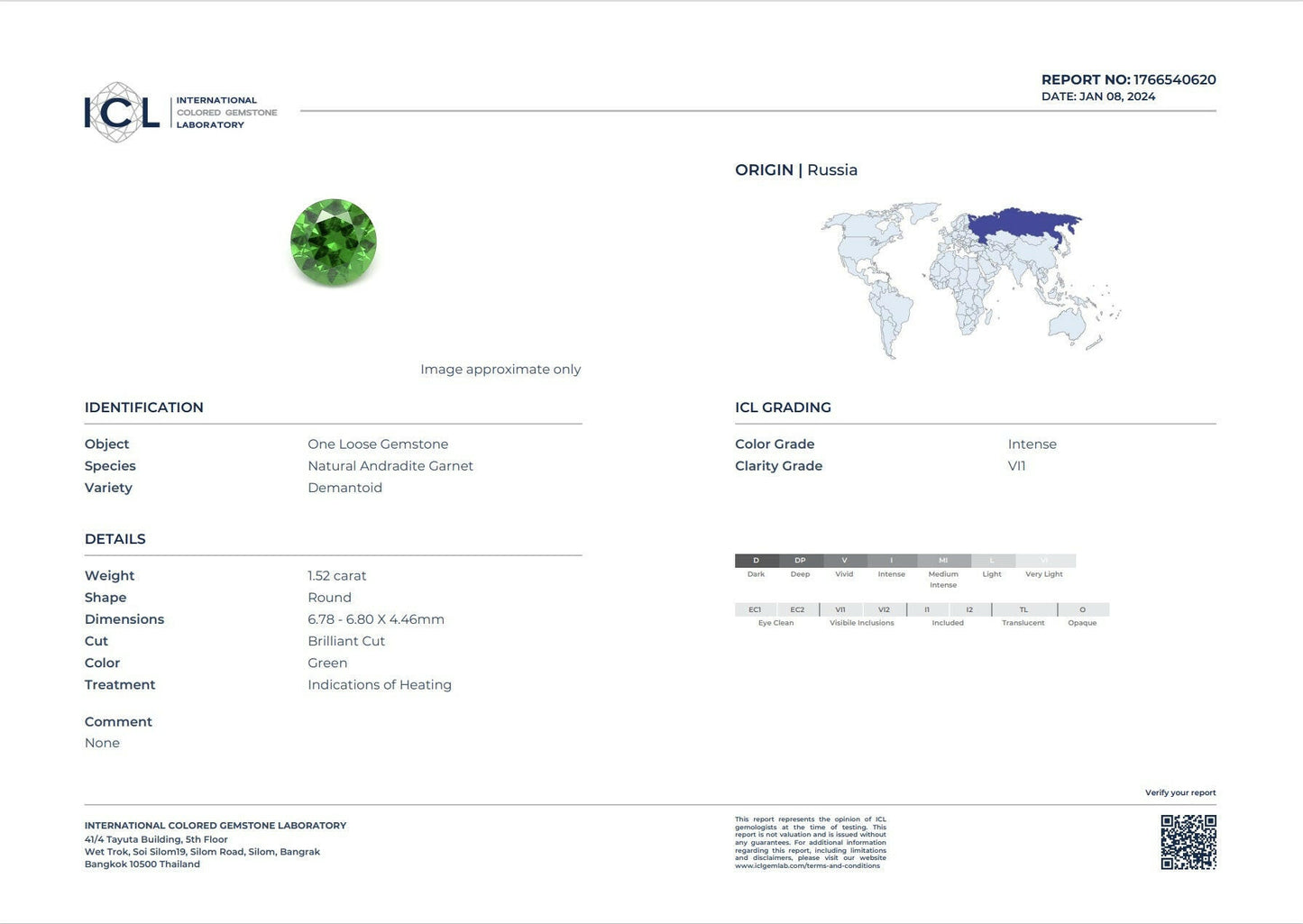 Demantoid 1.52, Russia