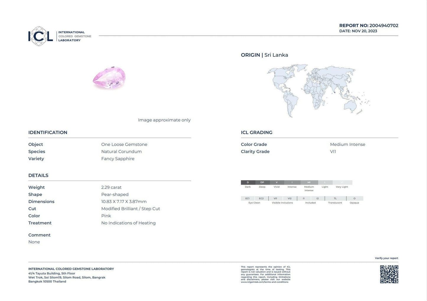 Sapphire Unheated Pink 2,30