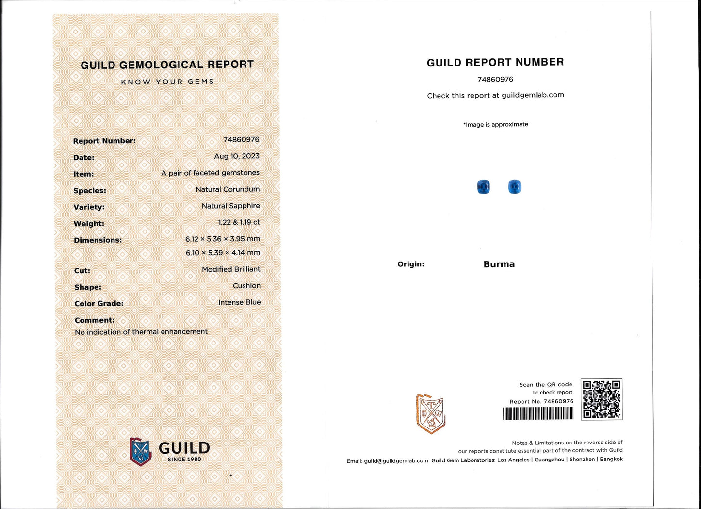 Sapphires Unheated Blue 2.41