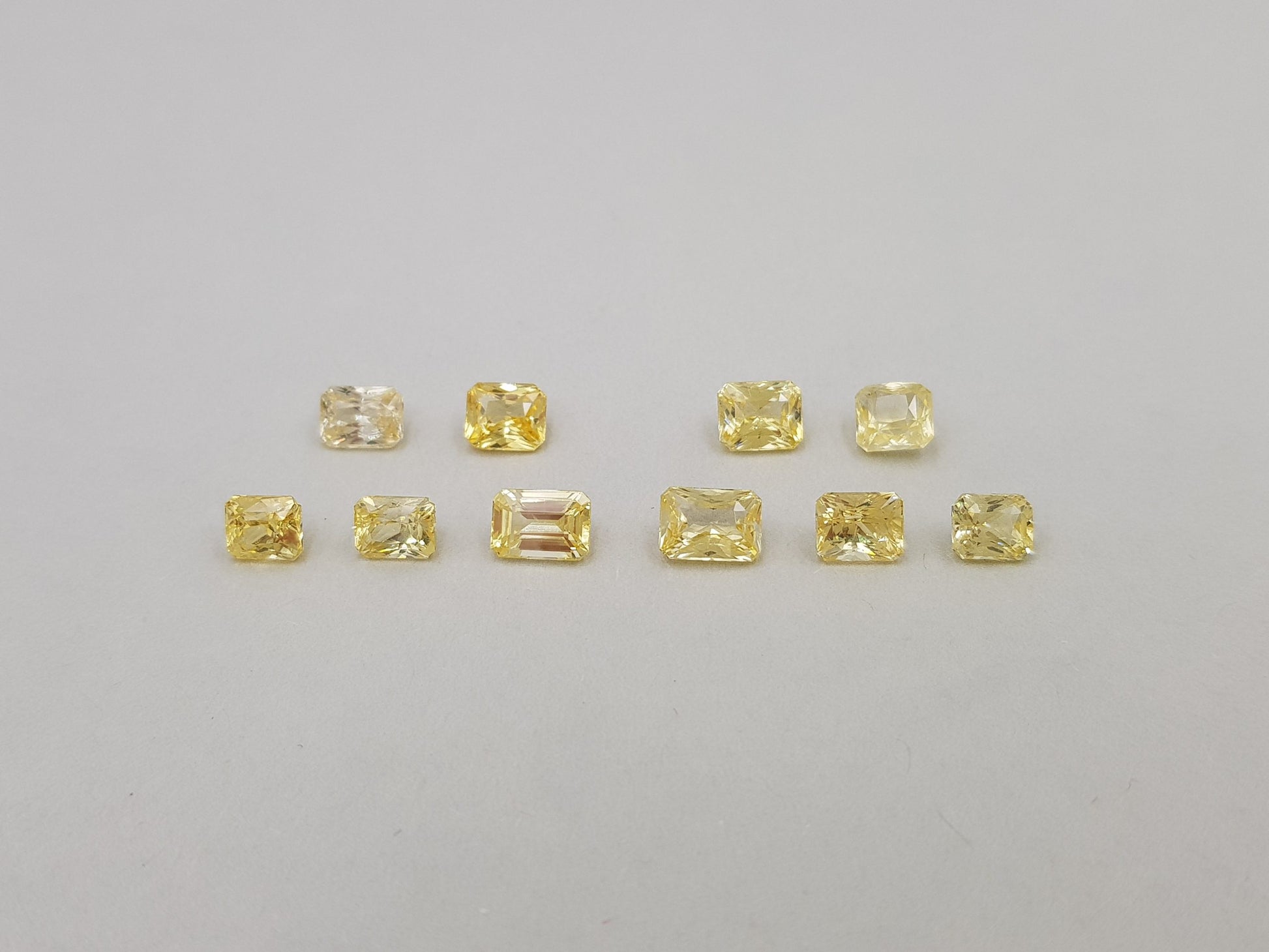 Sapphires Unheated Gold, Set 10 pcs