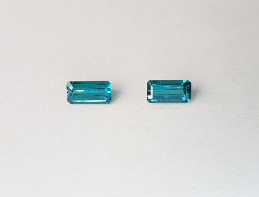 Tourmalines Indigo pair 4.09 ct, Afghanistan