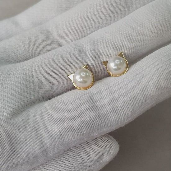 Akoya Pearl Earrings Studs