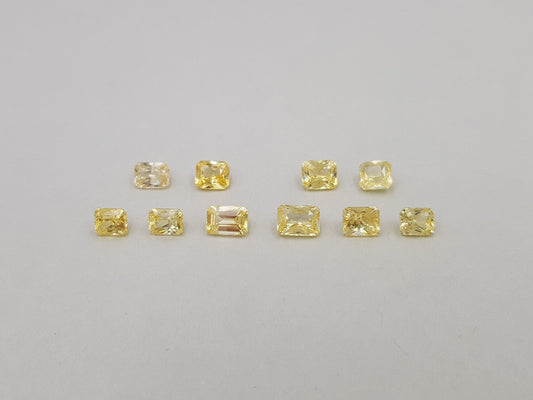 Sapphires Unheated Gold, Set 10 pcs